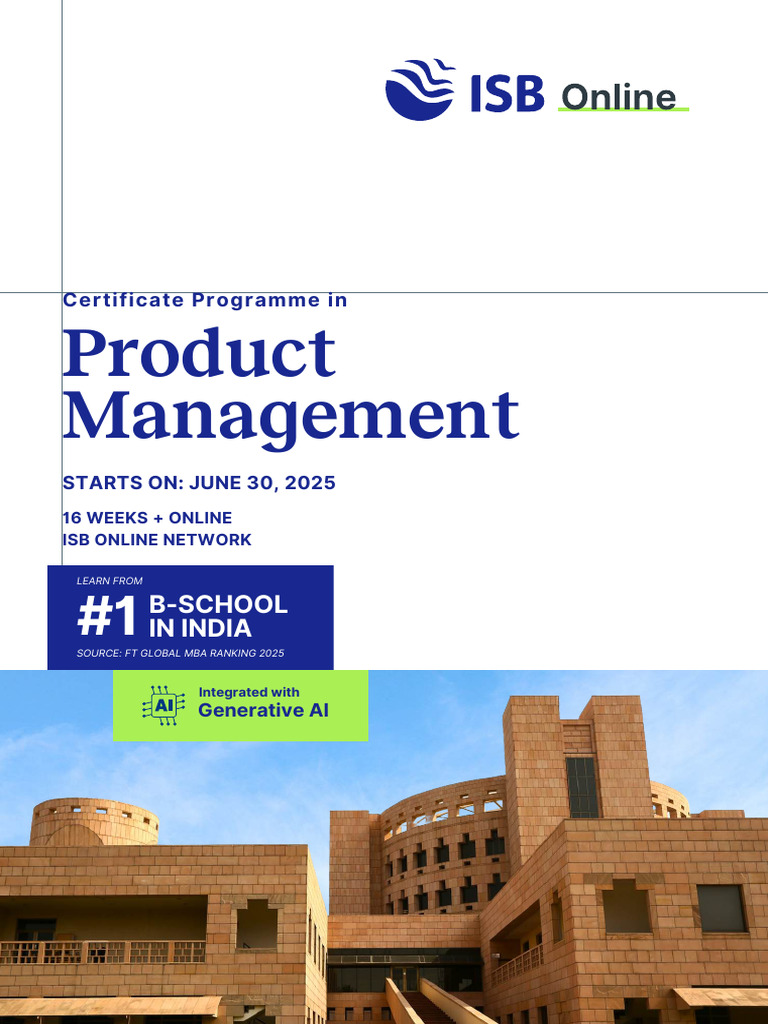 ISB Online Product Management Course | PDF | Artificial Intelligence ...