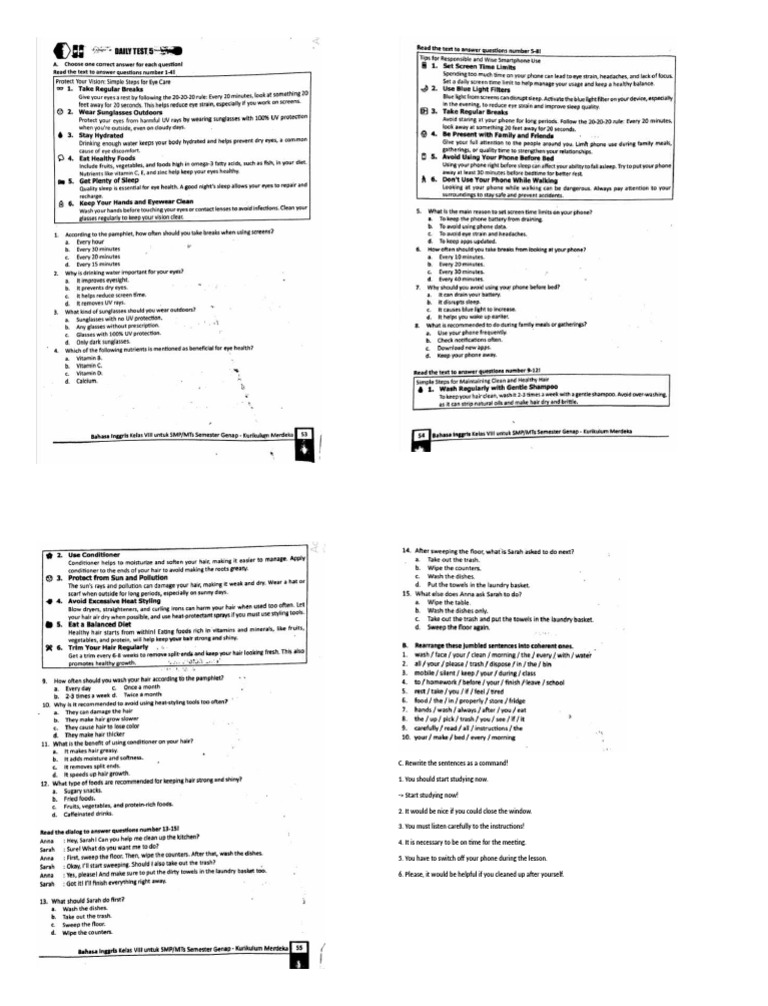 Command Form Sentence Rewrites | PDF