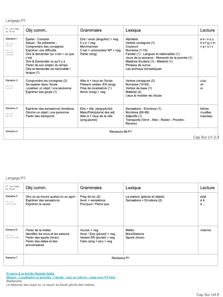 Exemple Programmation FLE - P1 | PDF