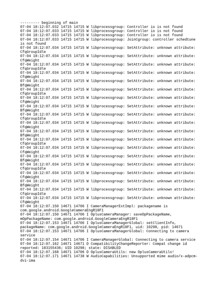 Oplus Camera and Audio Log Errors | PDF | Computing | Software Engineering