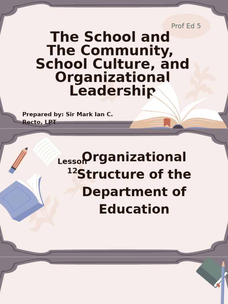 Lesson 12 Organizational Structure of The DepEd | PDF | Educational ...