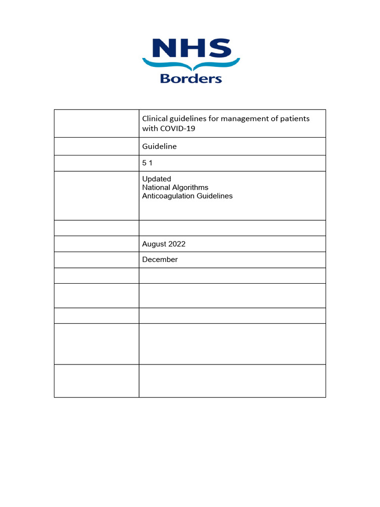 Covid 19 Management Guidelines BGH V 51 | PDF | Sepsis | Respiratory ...