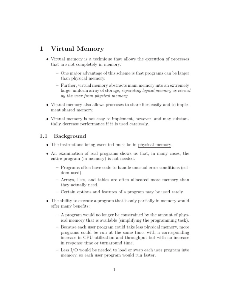 Understanding Virtual Memory Basics | PDF | Operating System Technology ...