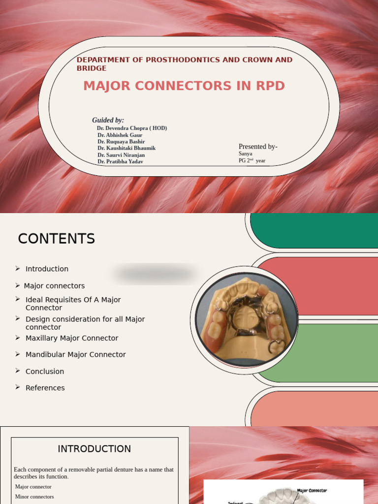 Major Connectors in RPD: Types & Indications | PDF | Dentistry Branches ...