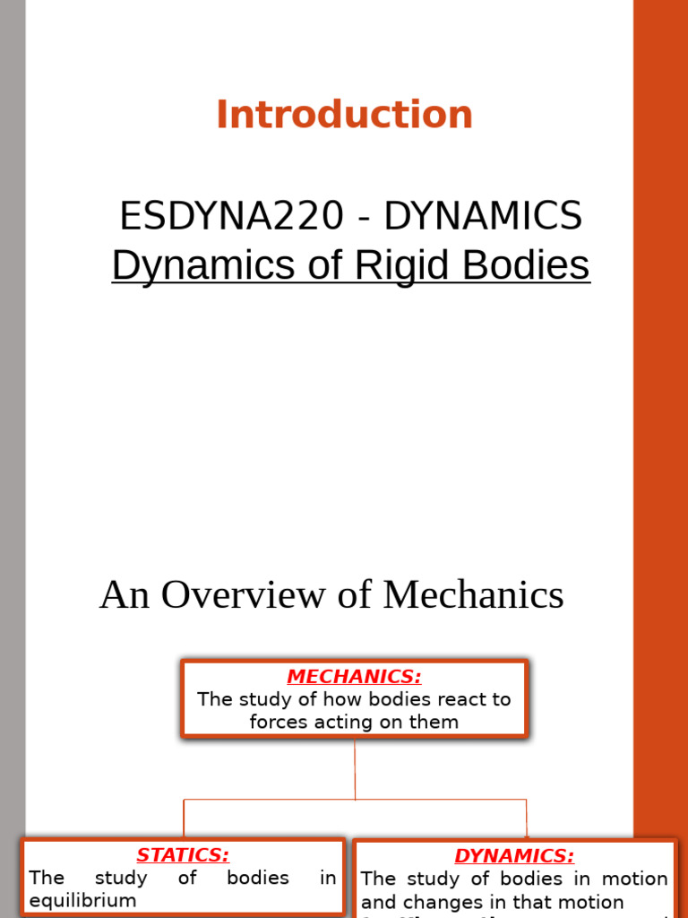 Dynamics of Rigid Bodies Overview | PDF | Acceleration | Kinematics