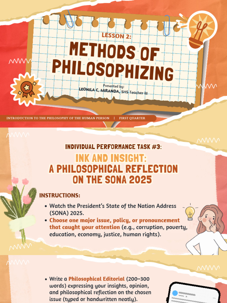 PHILO - Lesson 2 - Methods of Philosophizing | PDF | Truth ...