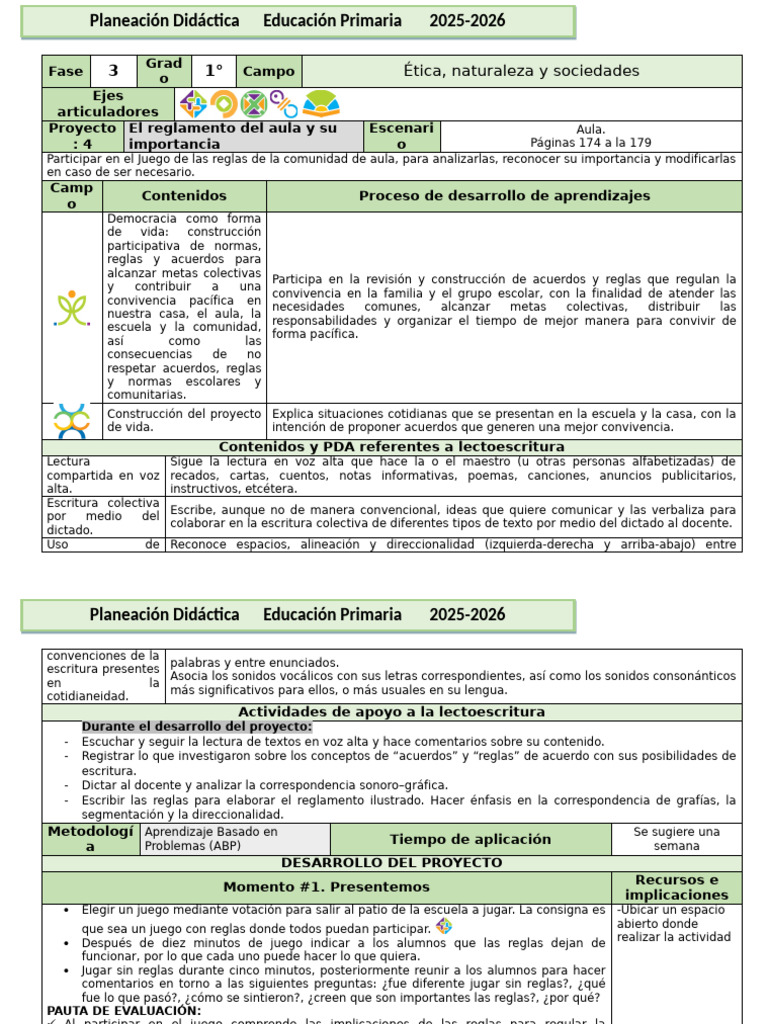 Reglamento del Aula: Importancia y Actividades | PDF | Salón de clases ...