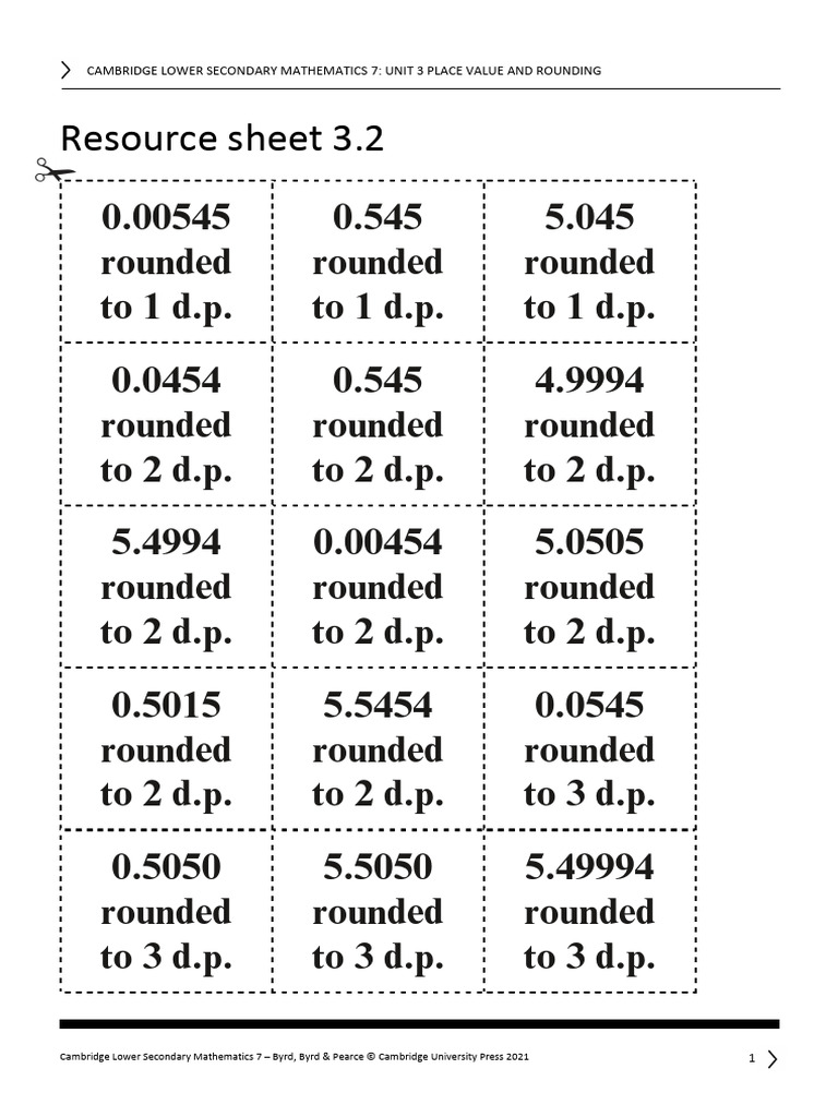 Rounding Numbers in Mathematics 7 | PDF