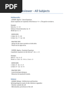 MSU Entrance Exam Reviewer Guide | PDF