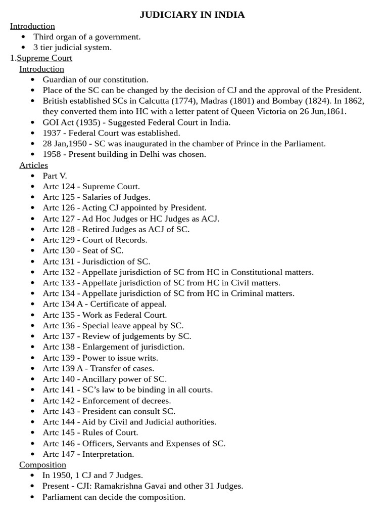 Overview of India's Judiciary System | PDF | Appeal | Tribunal