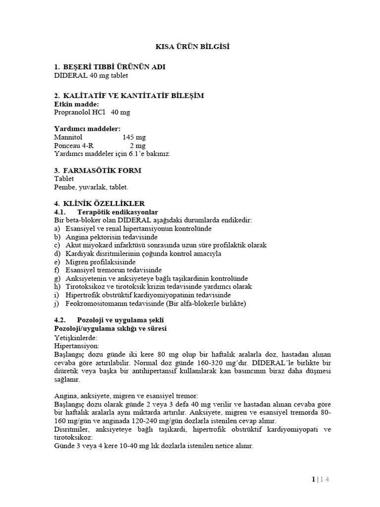Dideral 40 MG Tablet Kub | PDF