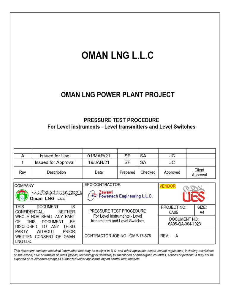07 - 6a05 Qa 304 1023 Reva - PTP | PDF | Leak