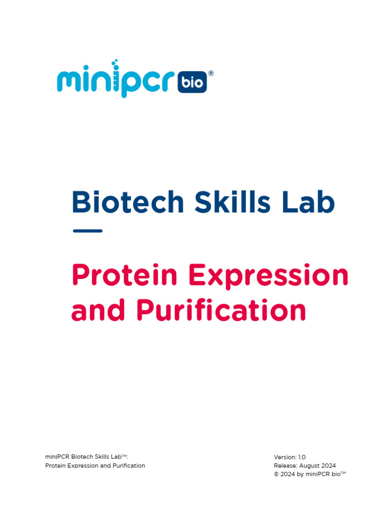 Protein Expression & Purification Lab Guide | PDF | Proteins | Protein ...