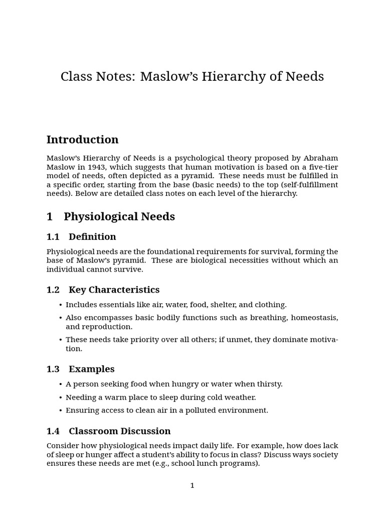 Maslow's Hierarchy of Needs Explained | PDF | Self Esteem | Self ...