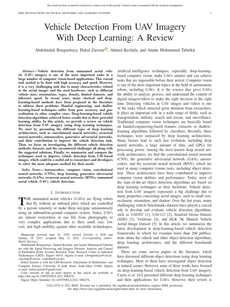 Deep Learning for UAV Vehicle Detection | PDF | Deep Learning ...