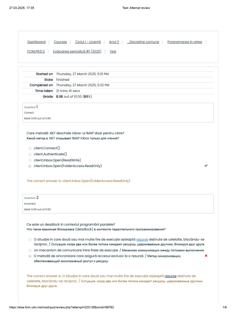 Test - Attempt Review | PDF