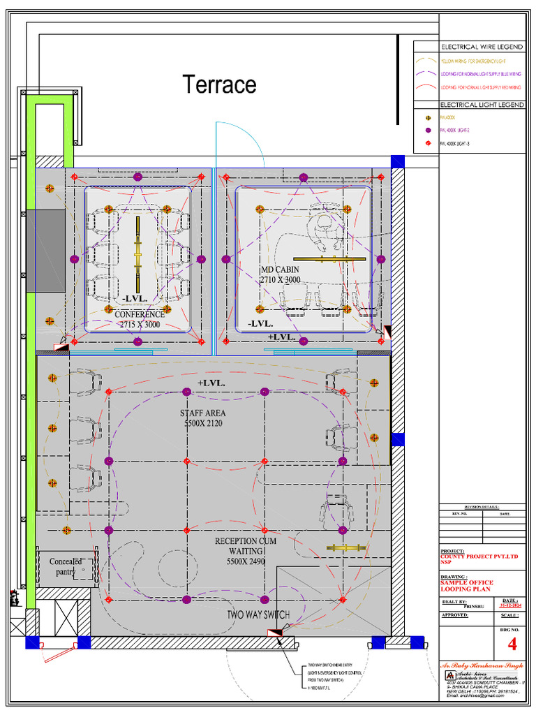 Third Floor Sample Office Looping Plan, Sent by Luthra Ji On Dated 24. ...