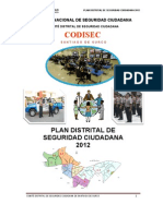 Plan Distrital de Seguridad Ciudadana 2012