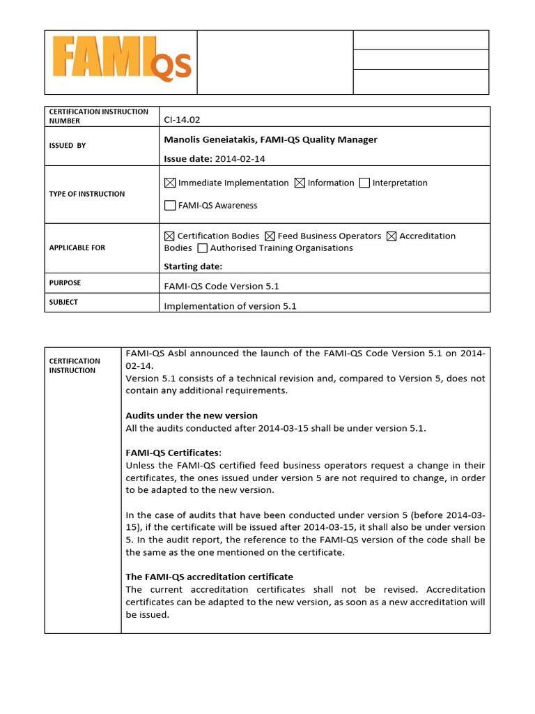 Ci 14 02 Fami Qs Code v5 - 1 | PDF