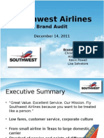 Southwest Airlines: Brand Audit