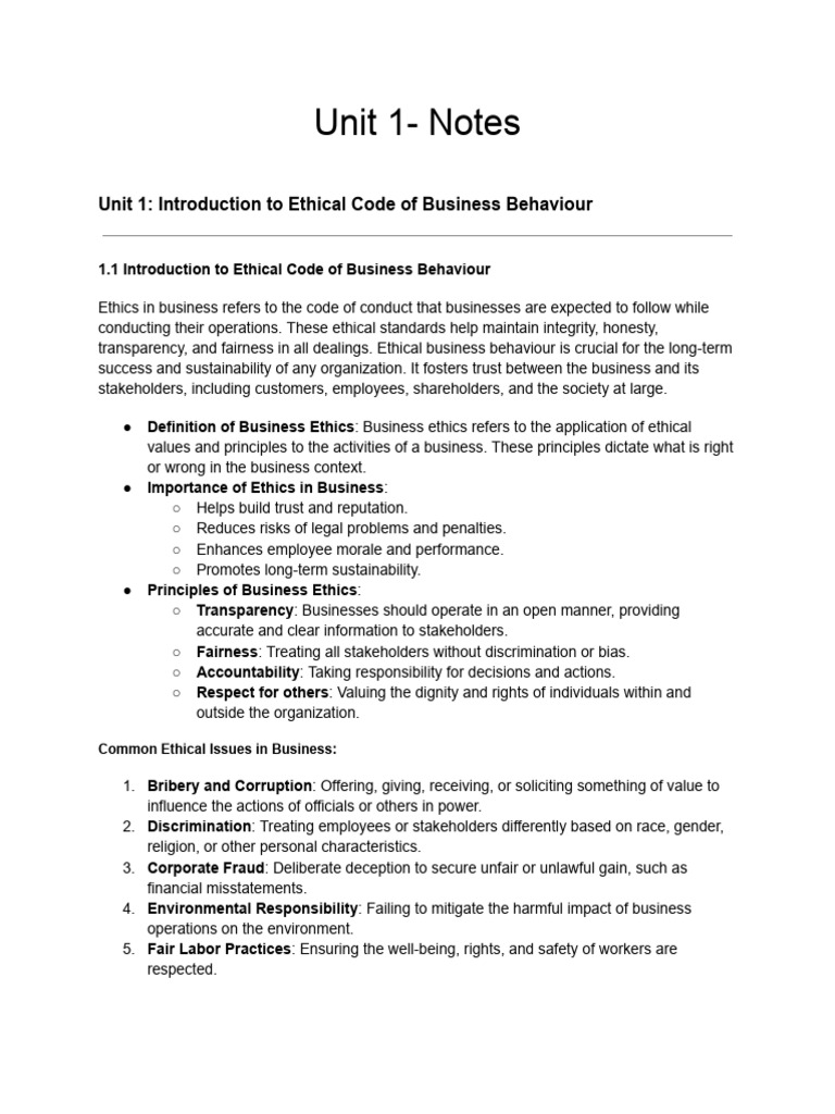 Introduction to Business Ethics & Governance | PDF | Corporate Social ...