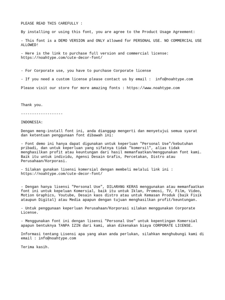 Demo - Personal Use Only - Noahtype | PDF