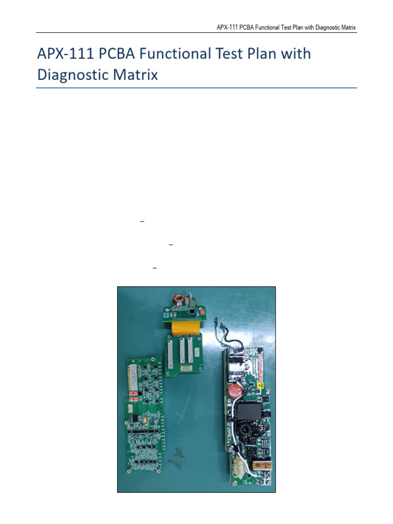 APX-111 PCBA Test Plan Overview | PDF | Printed Circuit Board ...