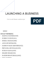 Launching A Business: Click To Edit Master Subtitle Style