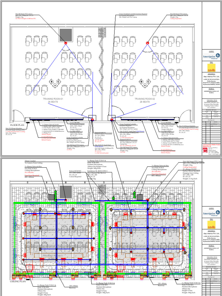 AV Layout for Training Rooms 1 & 2 | PDF | Electronics | Electrical ...