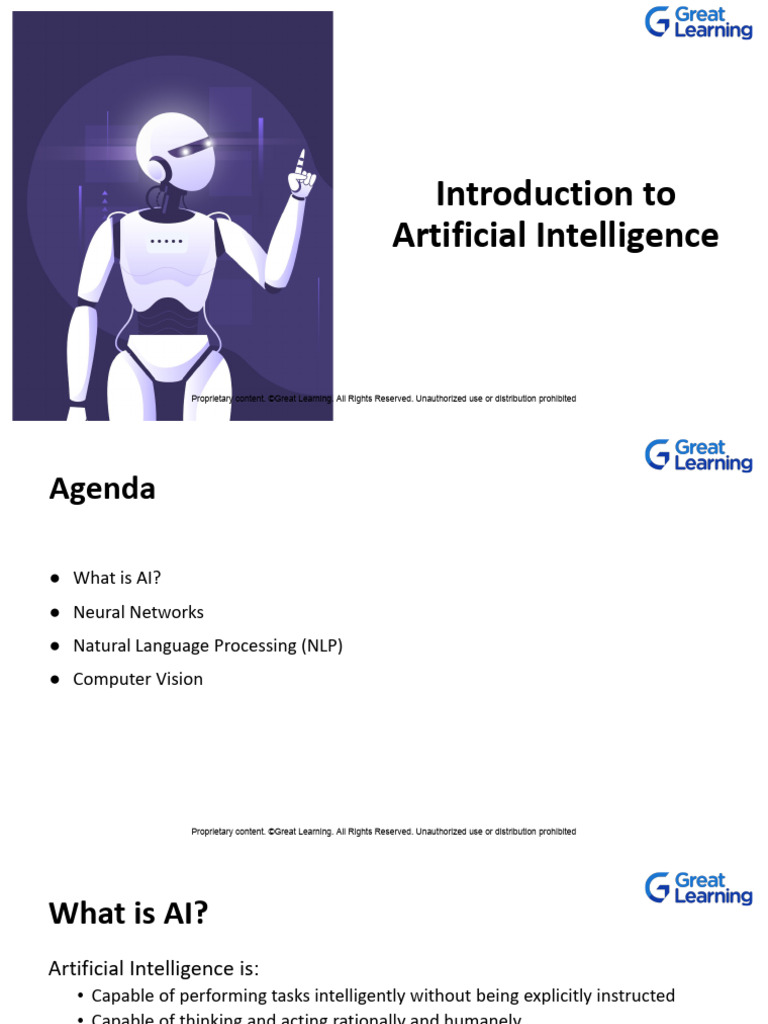 Introduction to Artificial Intelligence | PDF | Computer Vision ...