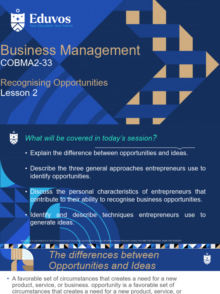 Recognizing Business Opportunities in Entrepreneurship | PDF ...