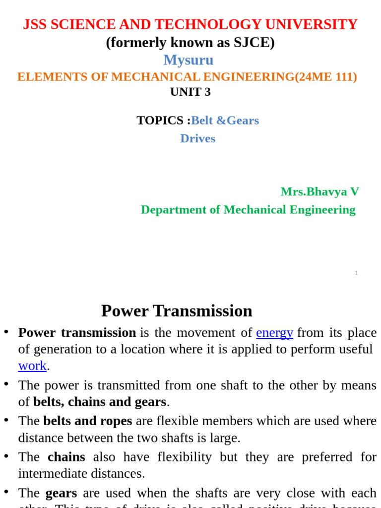 Belt and Gear Drives in Mechanical Engineering | PDF | Belt (Mechanical ...