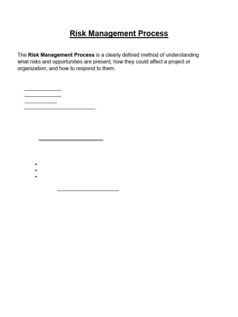 4 Steps in Risk Management Process | PDF | Risk | Risk Management