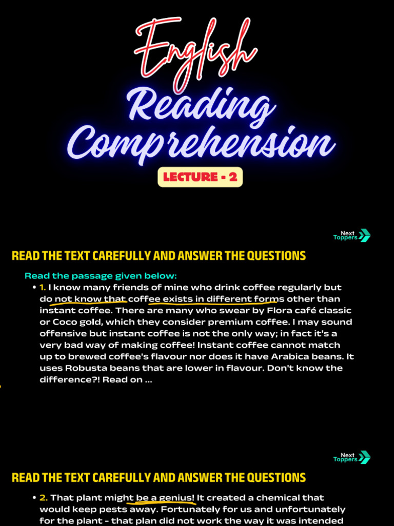 2766254reading Comprehension L2.Pdf - Reading Comprehension L2 | PDF