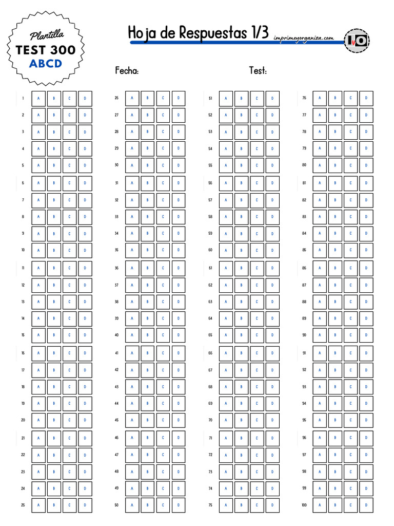 Resultados del Test 300 A-D | PDF