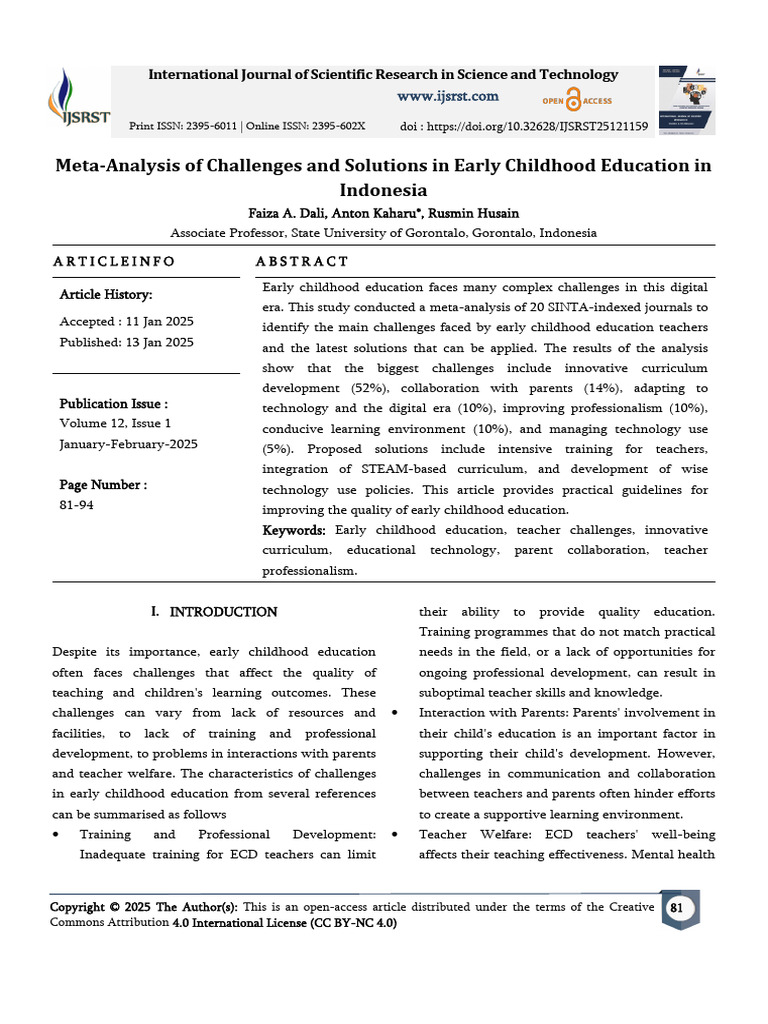 Challenges in Early Childhood Education | PDF | Early Childhood ...