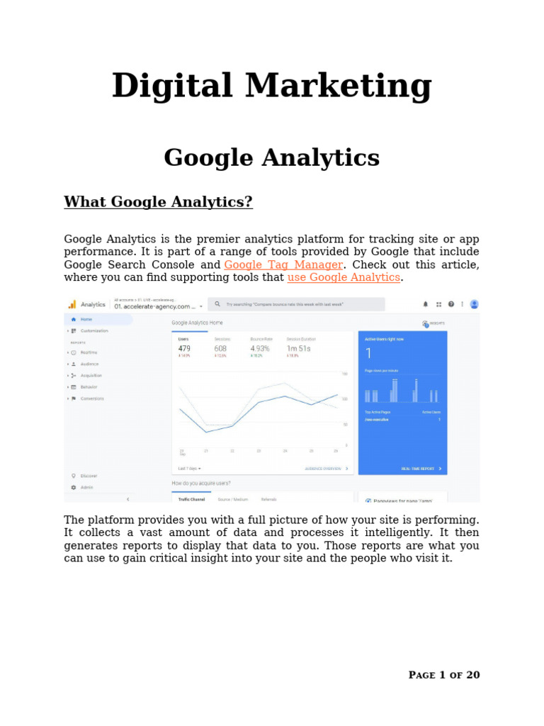Google Analytics Overview and Setup Guide | PDF | Analytics | Computing