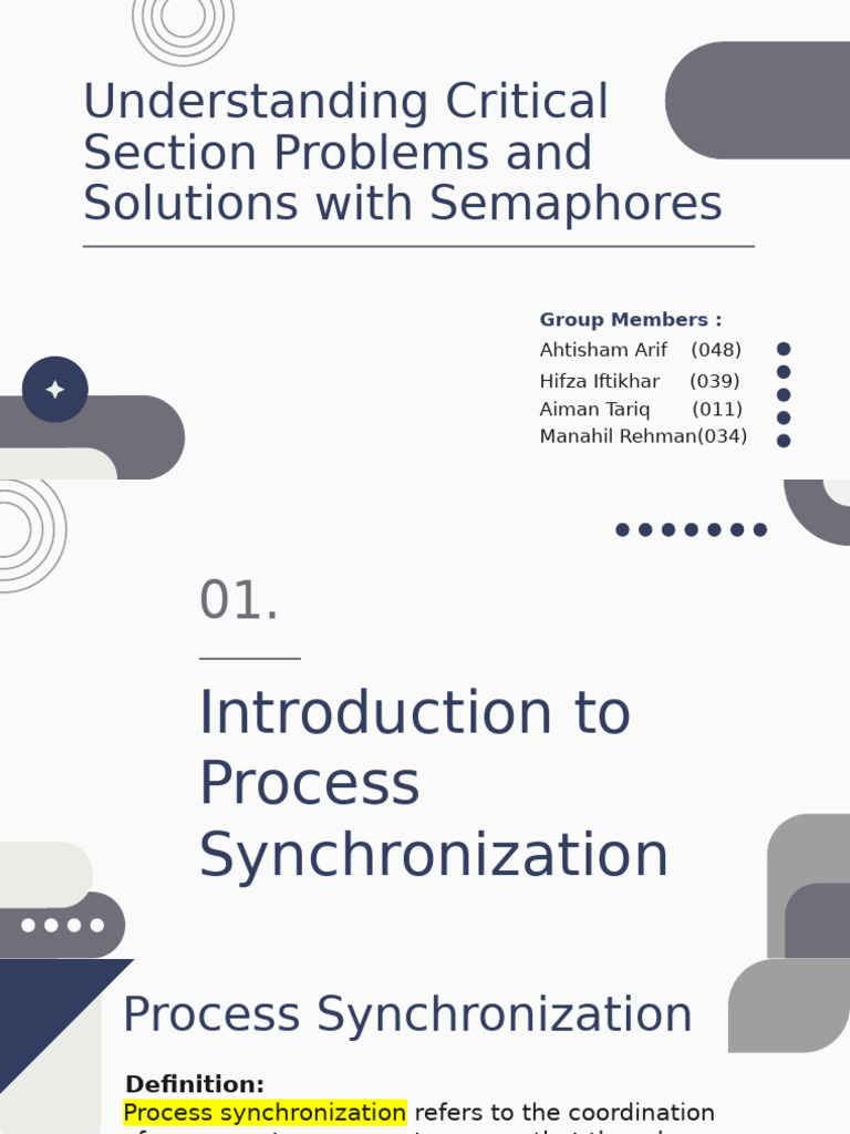 Critical Section Problems & Semaphore Solutions | PDF | Concurrent ...