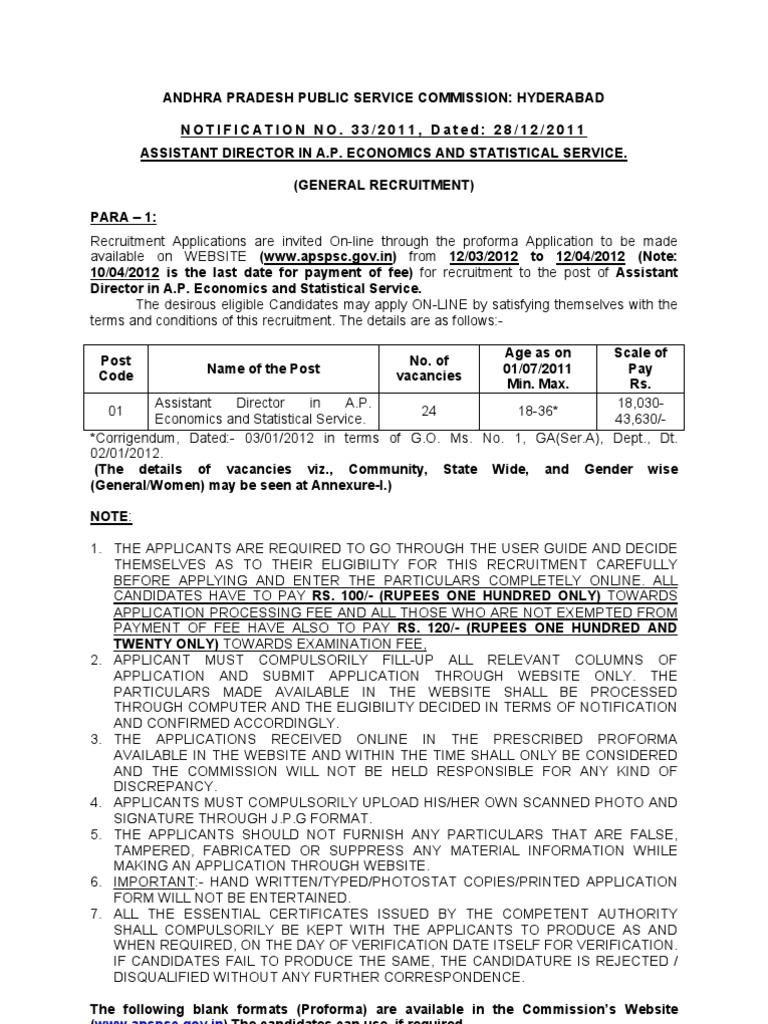 Assistant Director in Economics &amp; Stats. Dept | PDF | Estimator 