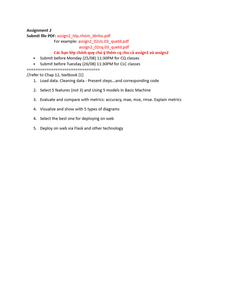 Assignment 2: Data Analysis & Deployment | PDF