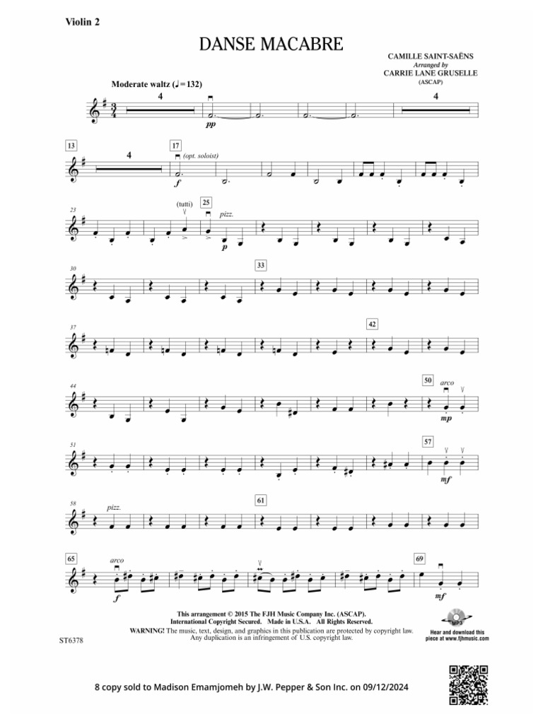 Danse Macabre Violin 2 | PDF