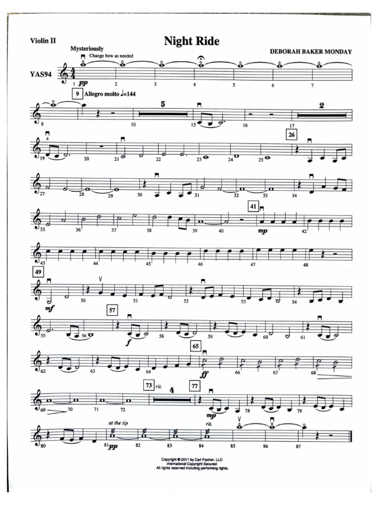 Night Ride Violin 2 | PDF
