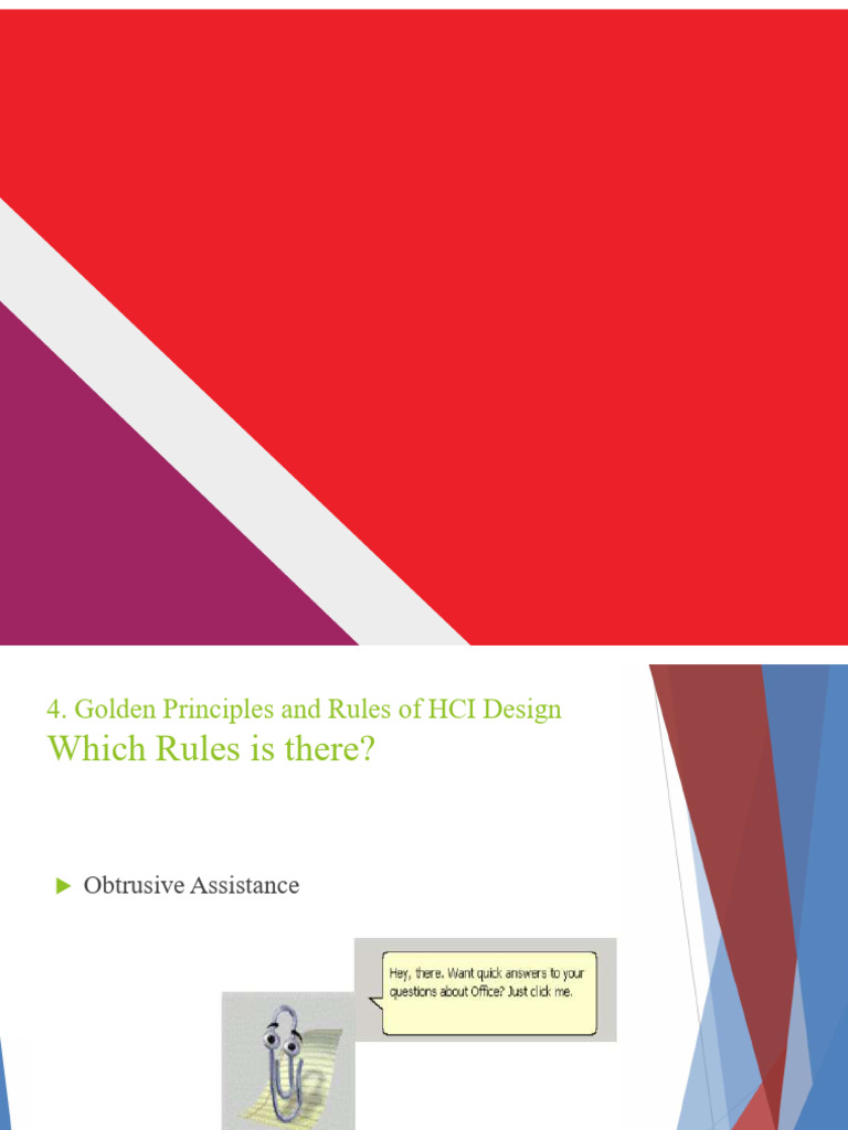 HCI Design: Golden Principles & Rules | PDF