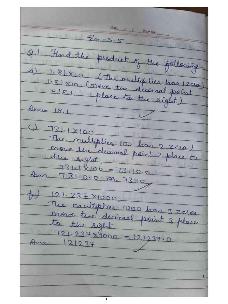 Class 5 CH 5 Ex 5.5 | PDF