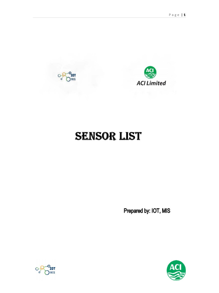 Comprehensive Sensor Name List | PDF | Sensor | Infrared