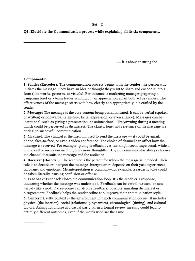 Business Communication - Organized | PDF | Communication | Nonverbal ...