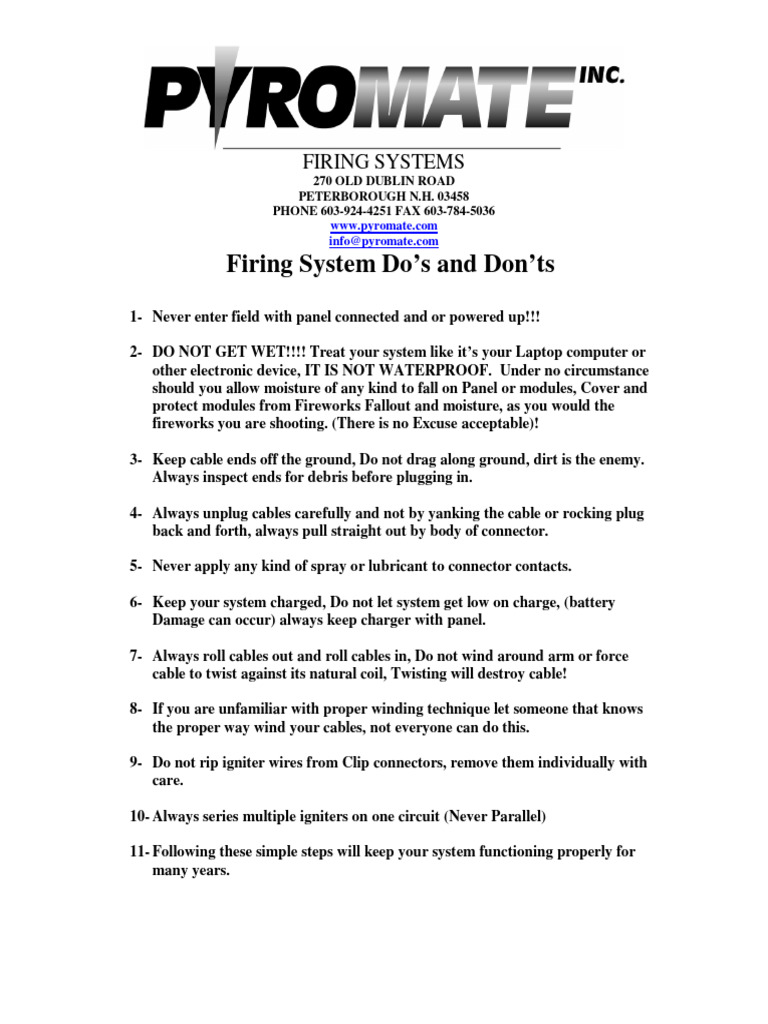 Firing System Safety Guidelines | PDF