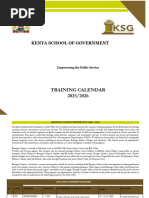 KSG Mombasa Training Calendar 2025/2026 | PDF | Audit | Audit Committee