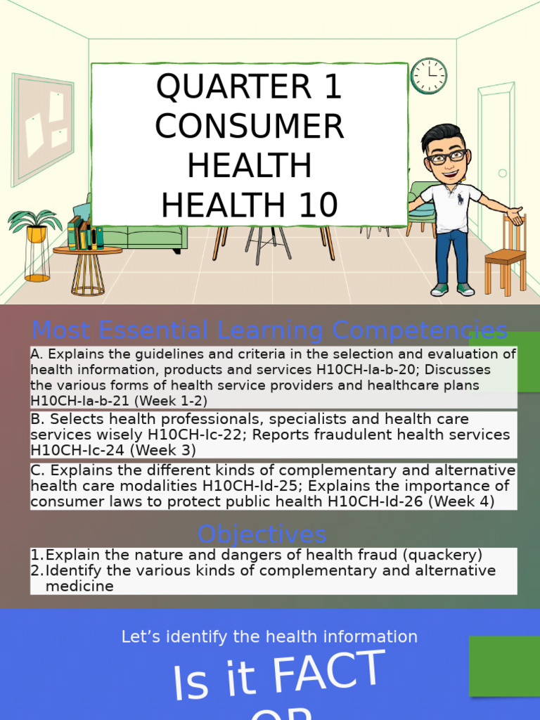 10 Q1 HEALTH Consumer Health | PDF | Health Professional | Health Care