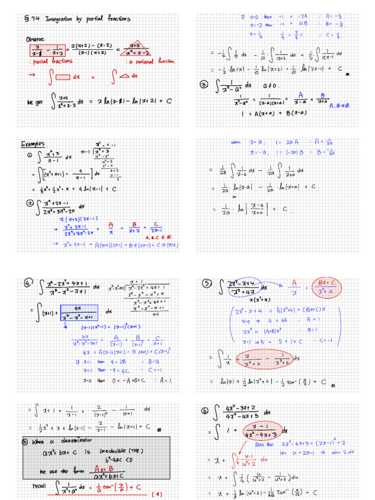 Integration by Partial Fractions | PDF